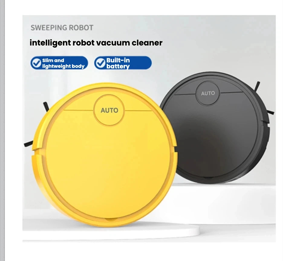 Ultra Slim Smart Sweeping Robot Strong Water Absorption Auto Floor Mop Intelligent Sensor Wet Dry Cleaning Machine Home Kitchen