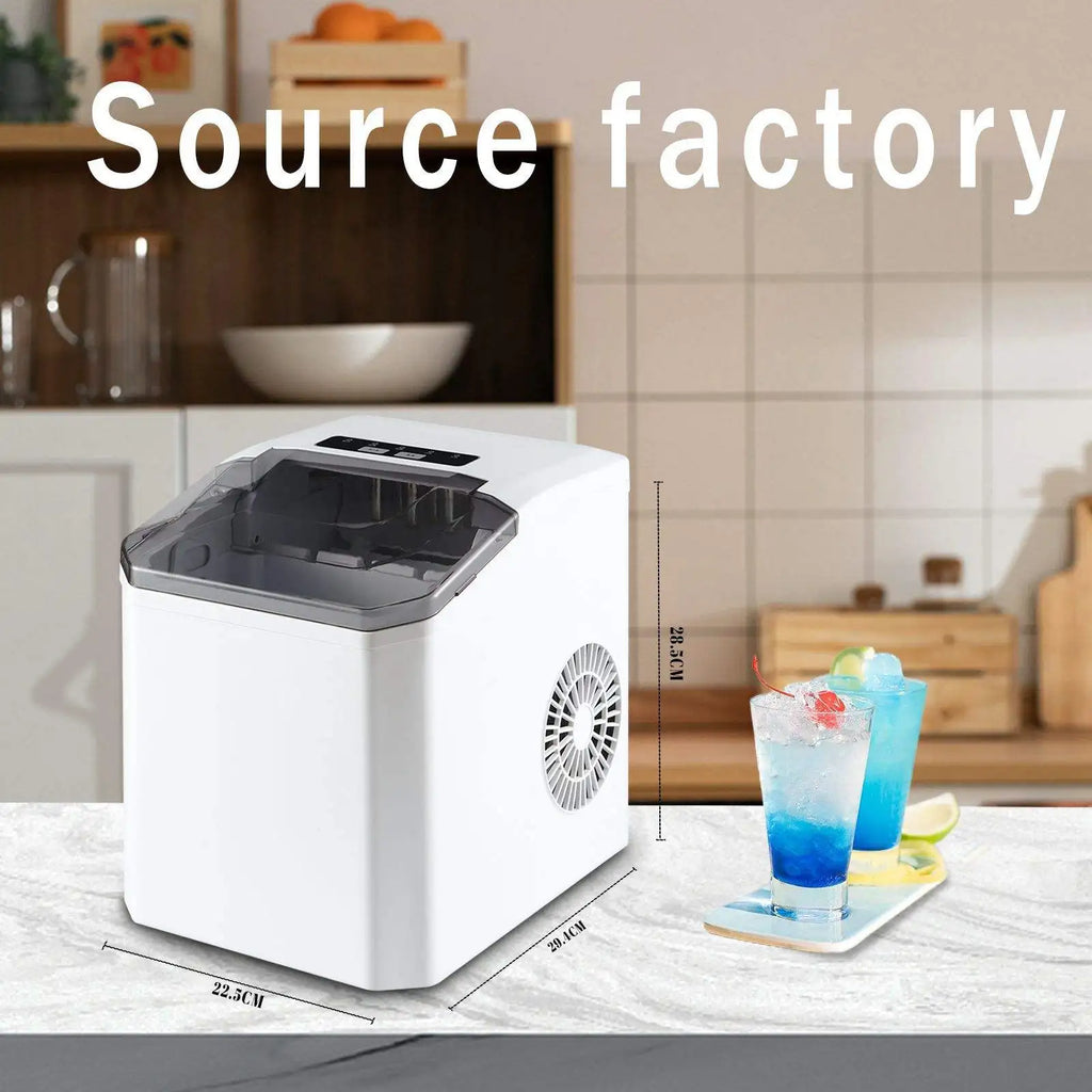 Smart Home Automatic Cleaning Ice Maker with 6-8 Minutes Fast Ice Making Ideal Christmas Gift for Family Kitchen