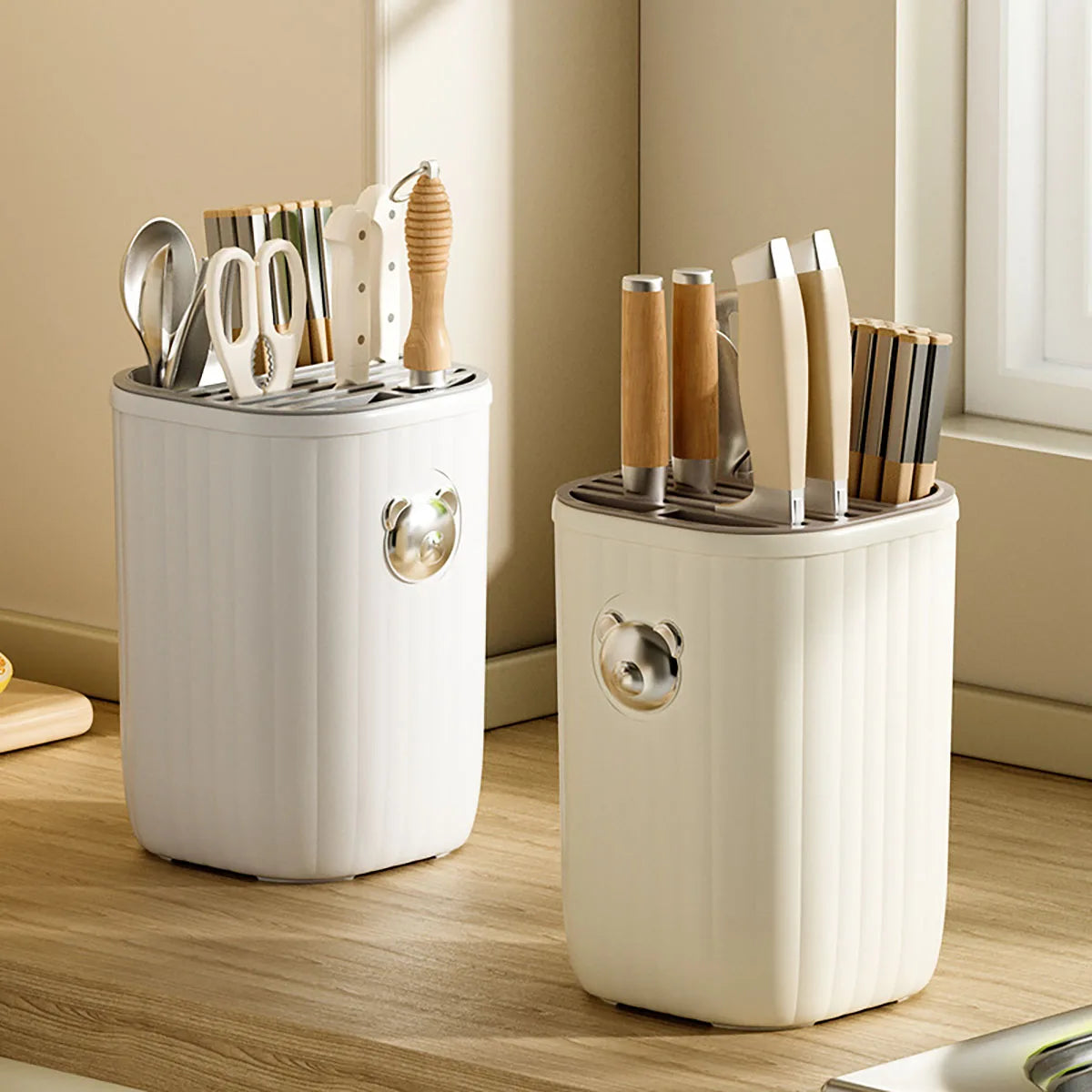 Kitchen Multifunctional Tool Holder Kitchen Countertop Tool Shelf Household Tool Holder
