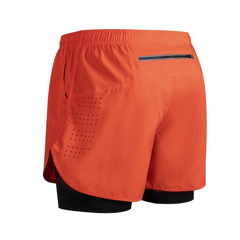 Men's Running Shorts 2025 New Release Gym Fitness 2-in-1 Exercise Summer Quick Dry Trendy Personalized Running Shorts